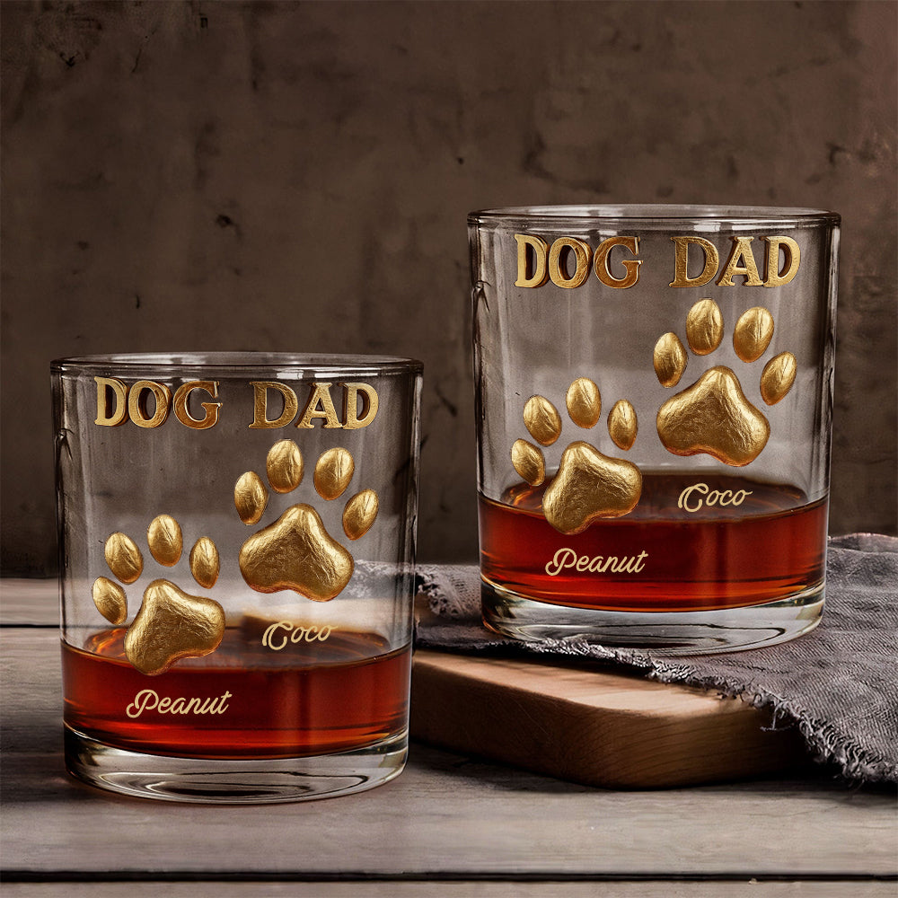 Papa/Maman de chien... - Verre à whisky personnalisé pour chien