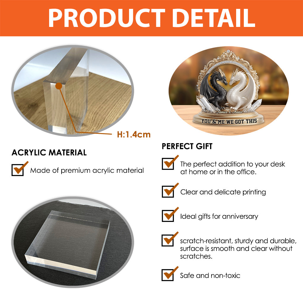 We Got This - Personalized Dragon Custom Shaped Acrylic Plaque