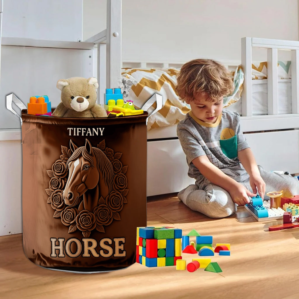 Perfect Gift For Horse Lovers - Personalized Horse Storage Basket