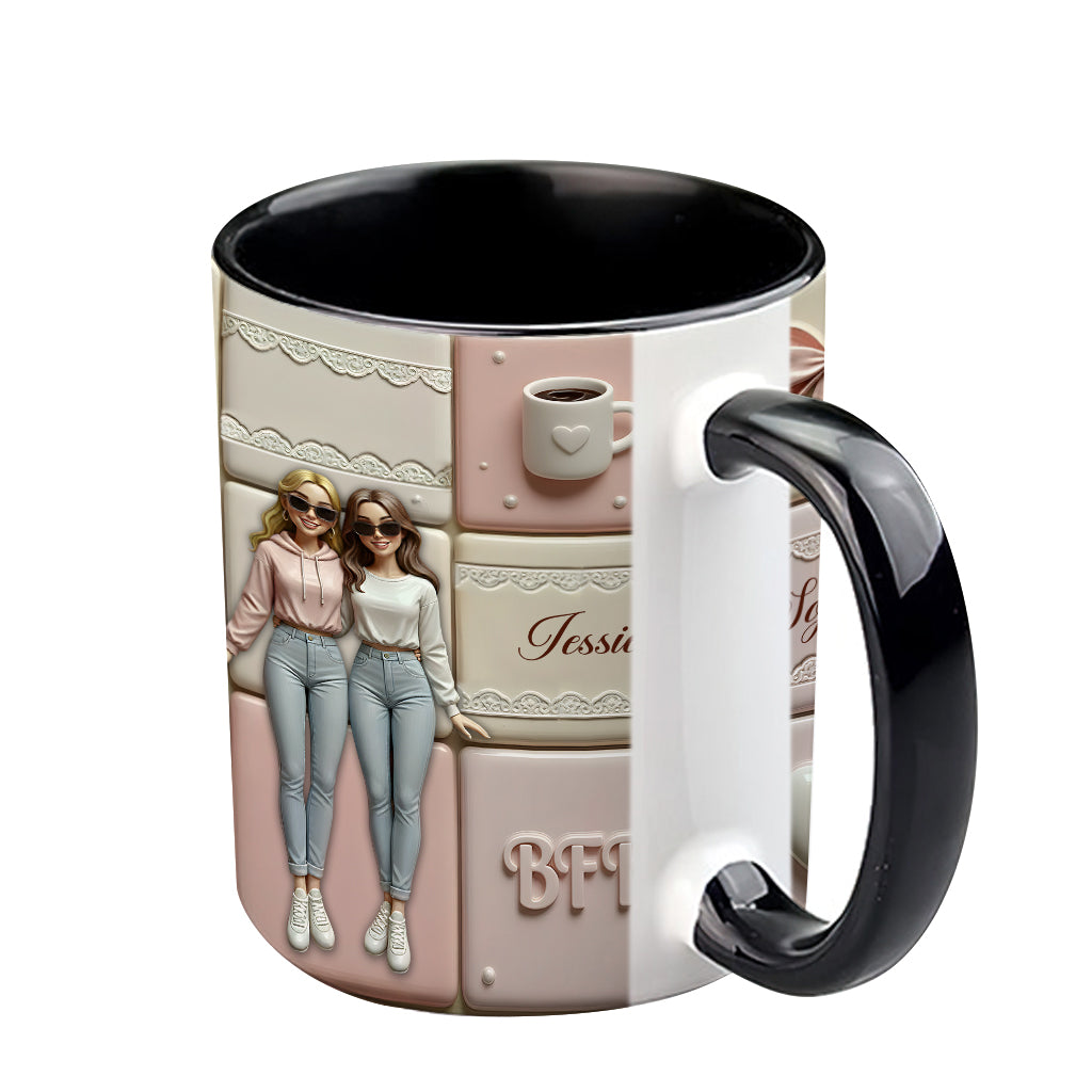 BFF Besties Forever - Personalized Bestie Accent Mug