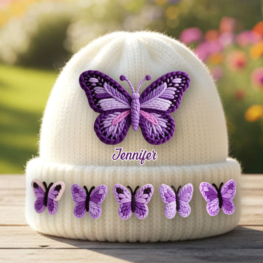 Love Butterflies - Personalized Butterfly Beanie Hat