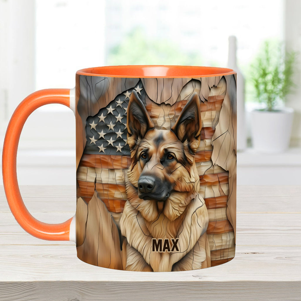 Der Starke – Personalisierte Tasse mit Hundemotiv