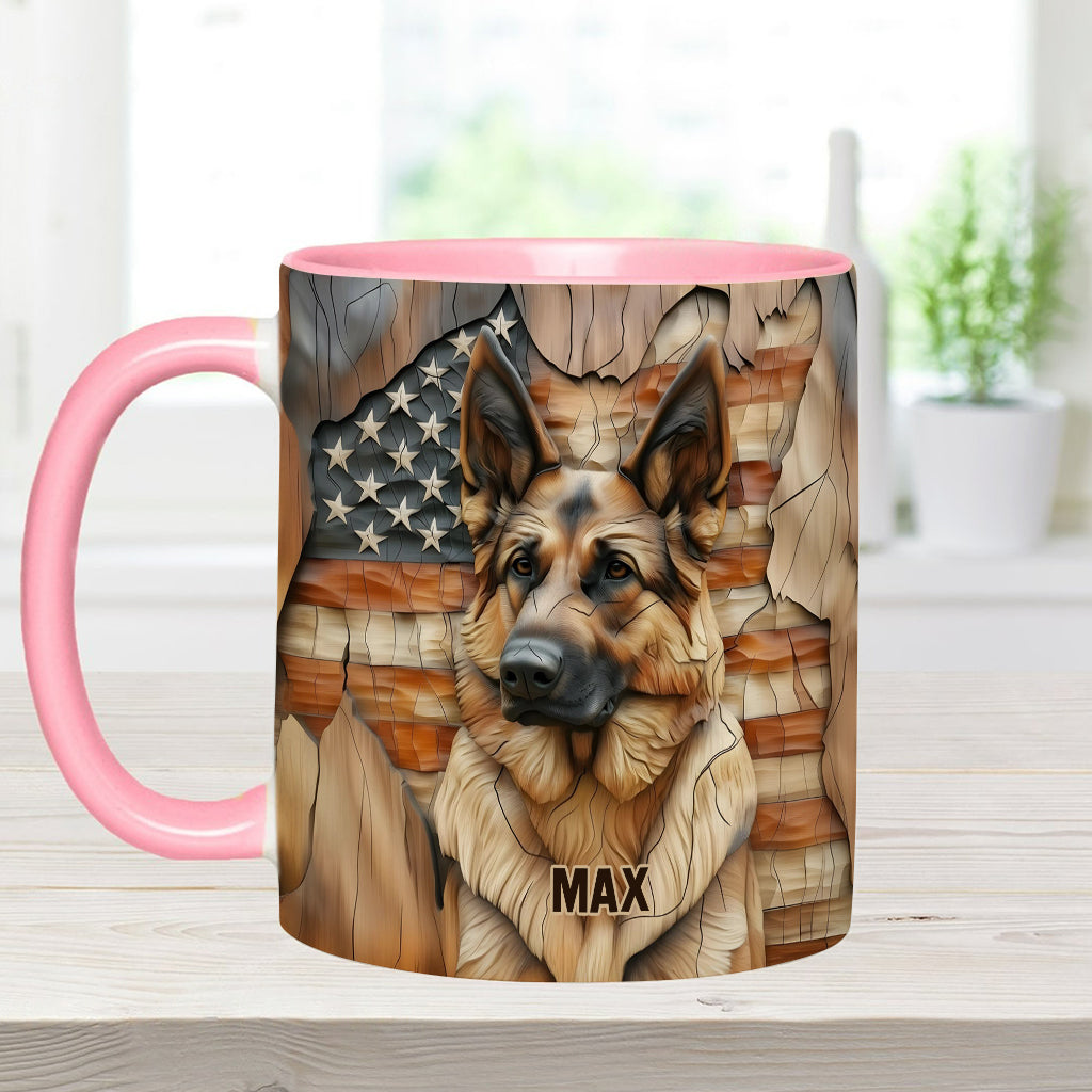 Der Starke – Personalisierte Tasse mit Hundemotiv