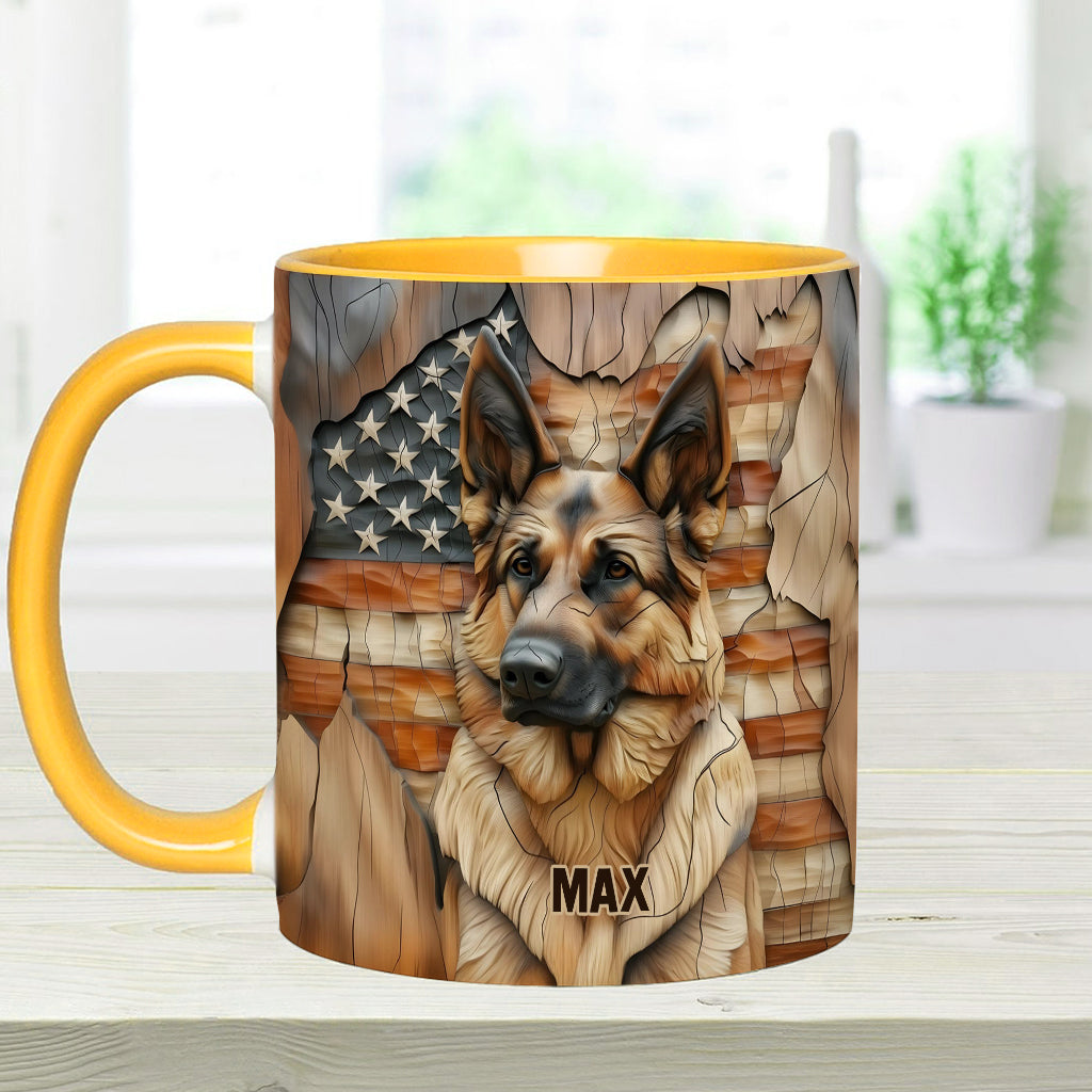Der Starke – Personalisierte Tasse mit Hundemotiv