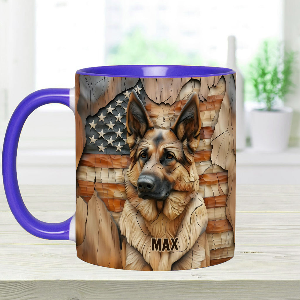 Der Starke – Personalisierte Tasse mit Hundemotiv