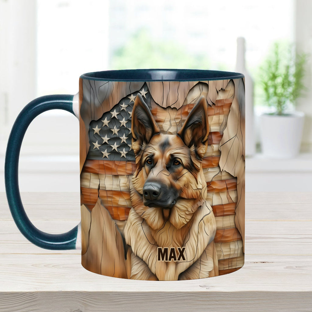 Der Starke – Personalisierte Tasse mit Hundemotiv