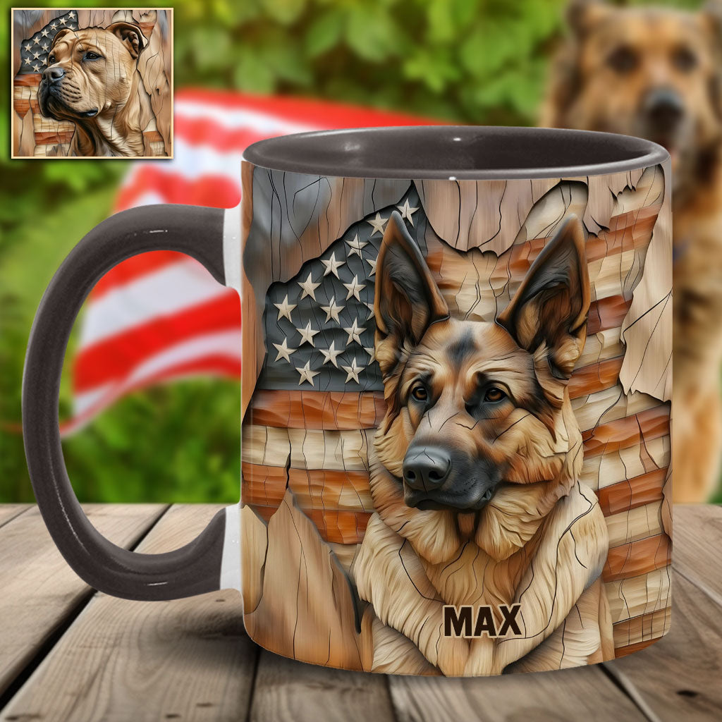 Der Starke – Personalisierte Tasse mit Hundemotiv