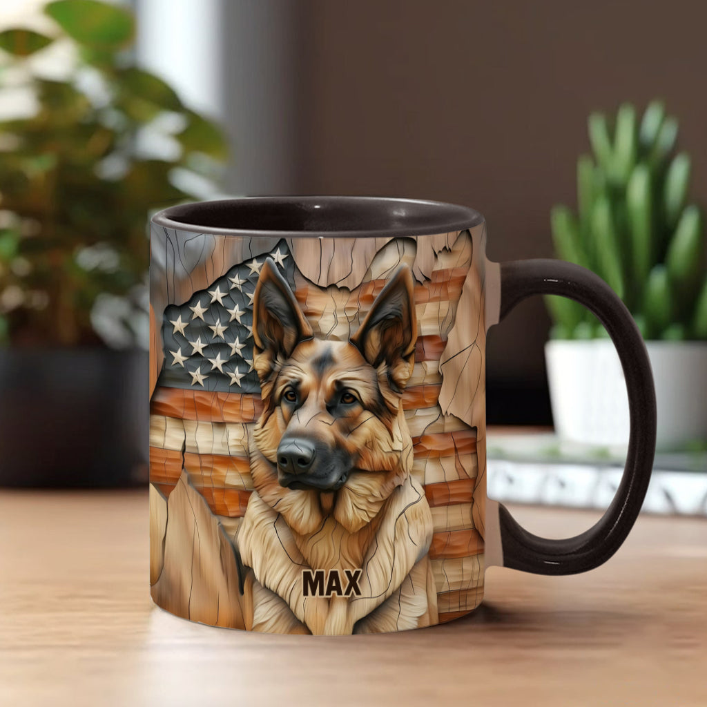 Der Starke – Personalisierte Tasse mit Hundemotiv