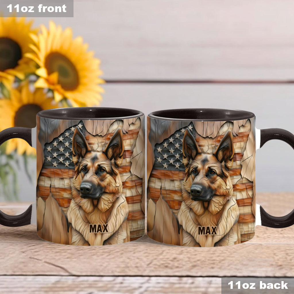 Der Starke – Personalisierte Tasse mit Hundemotiv