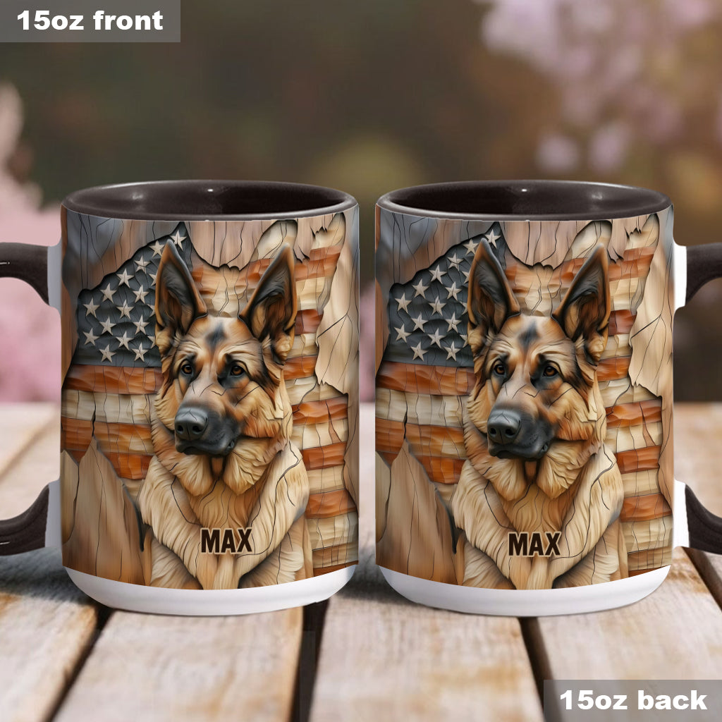 Der Starke – Personalisierte Tasse mit Hundemotiv