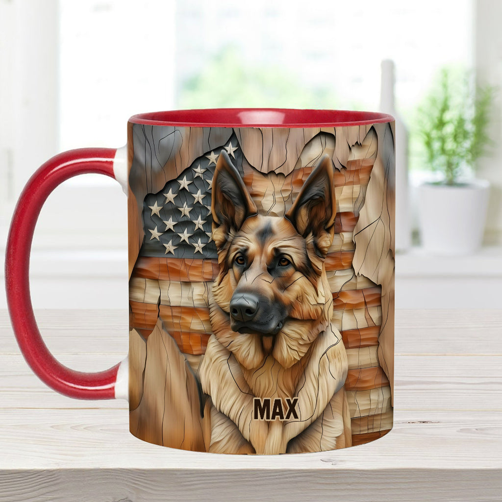 Der Starke – Personalisierte Tasse mit Hundemotiv