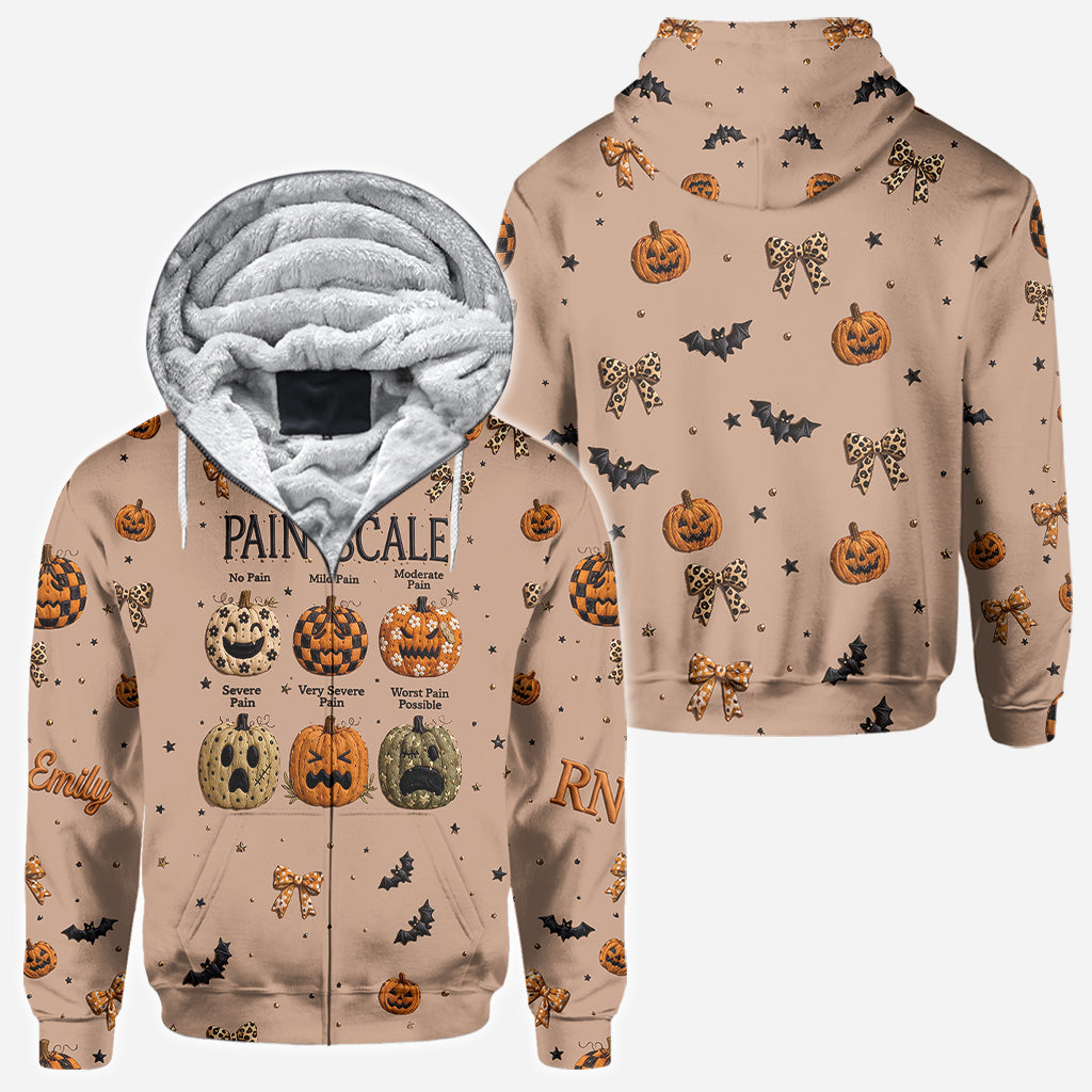 Pumpkin Pain Scale - Personalized Nurse All Over Shirt
