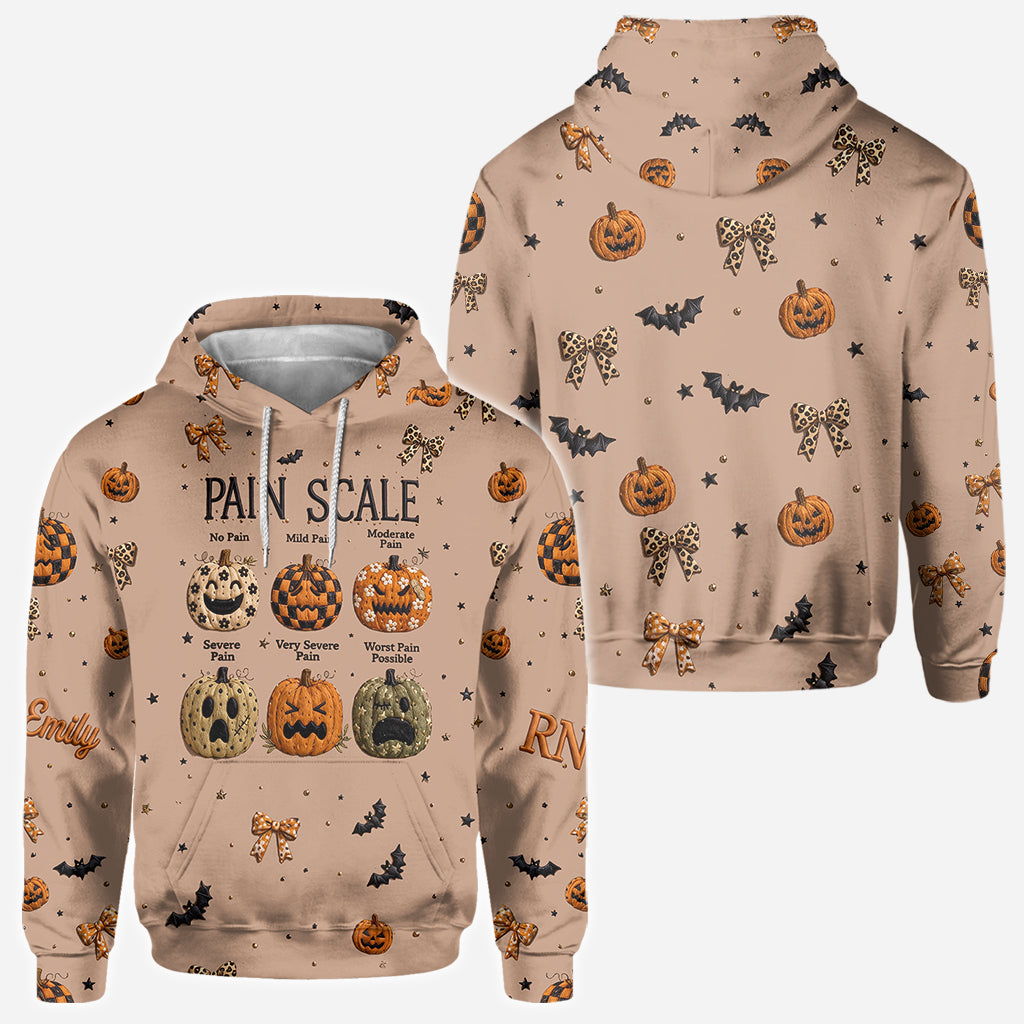 Pumpkin Pain Scale - Personalized Nurse All Over Shirt