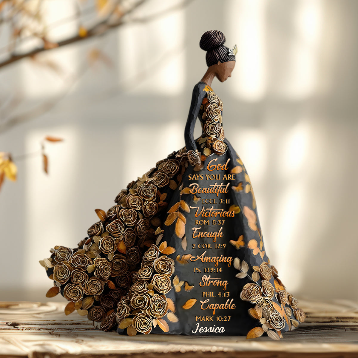 God Says You Are - Personalized African American Custom Shaped Acrylic Plaque