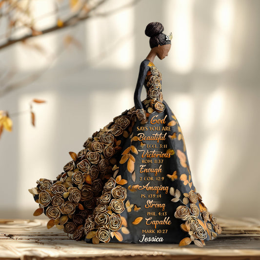 God Says You Are - Personalized African American Custom Shaped Acrylic Plaque