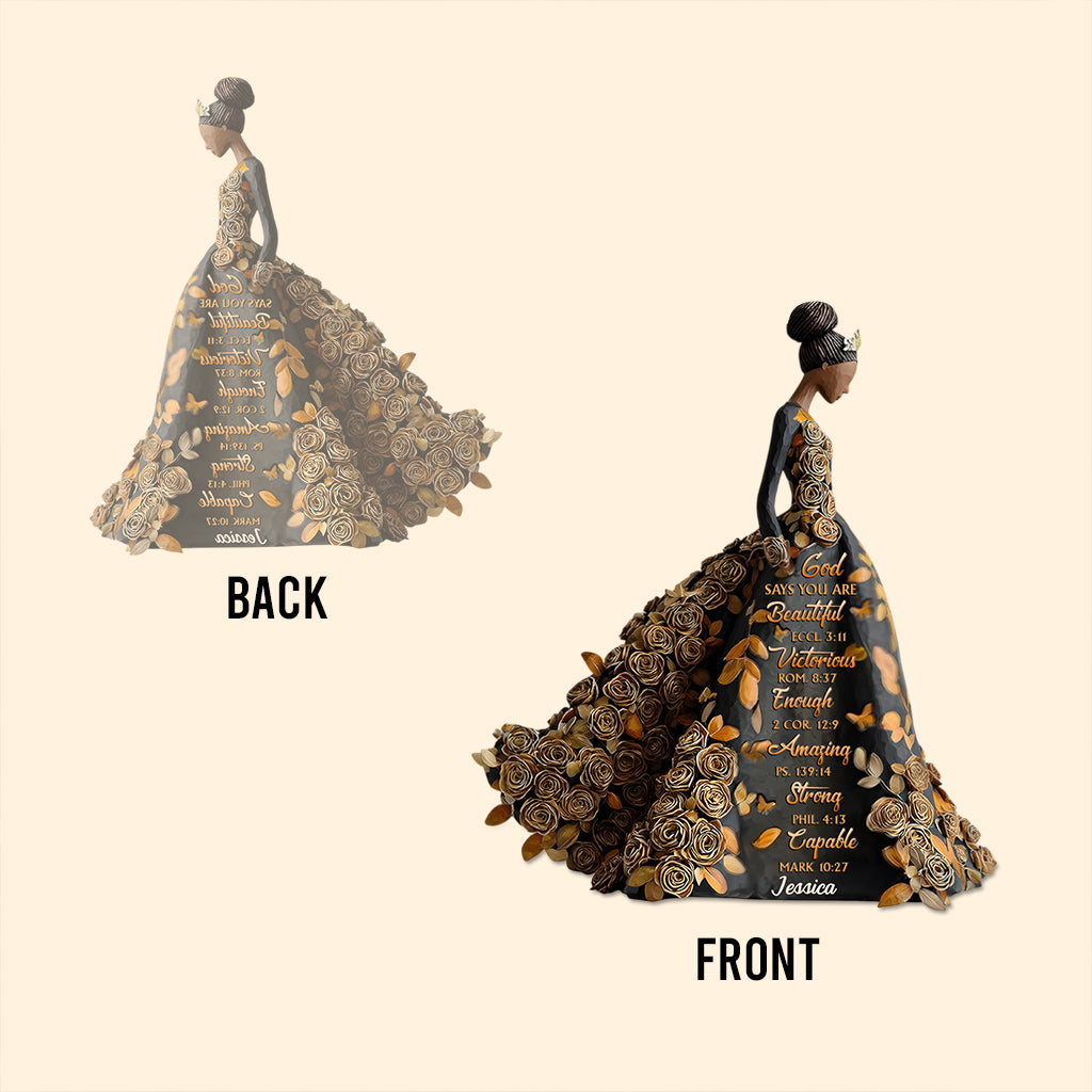 God Says You Are - Personalized African American Custom Shaped Acrylic Plaque