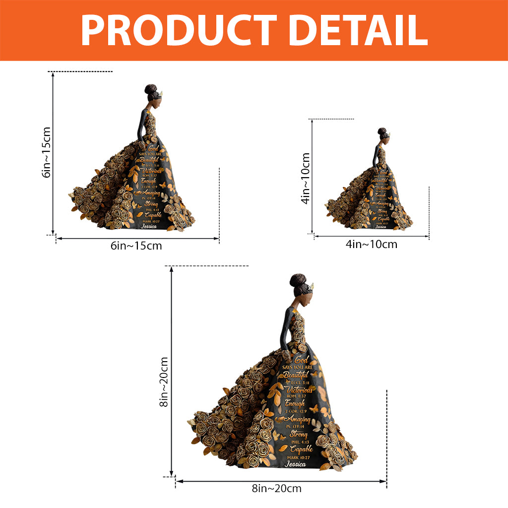 God Says You Are - Personalized African American Custom Shaped Acrylic Plaque