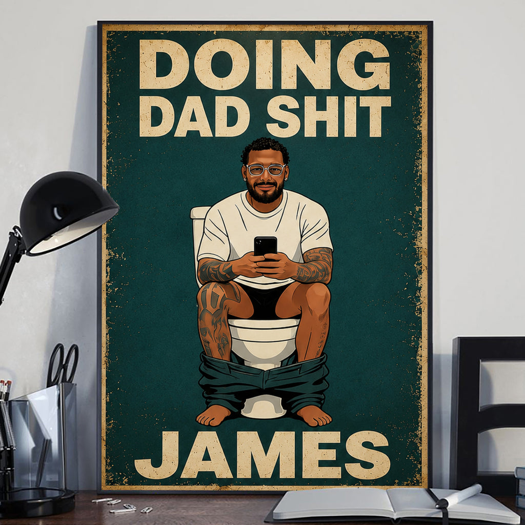 Beste Tageszeit - Personalisierte Vaterleinwand und Poster