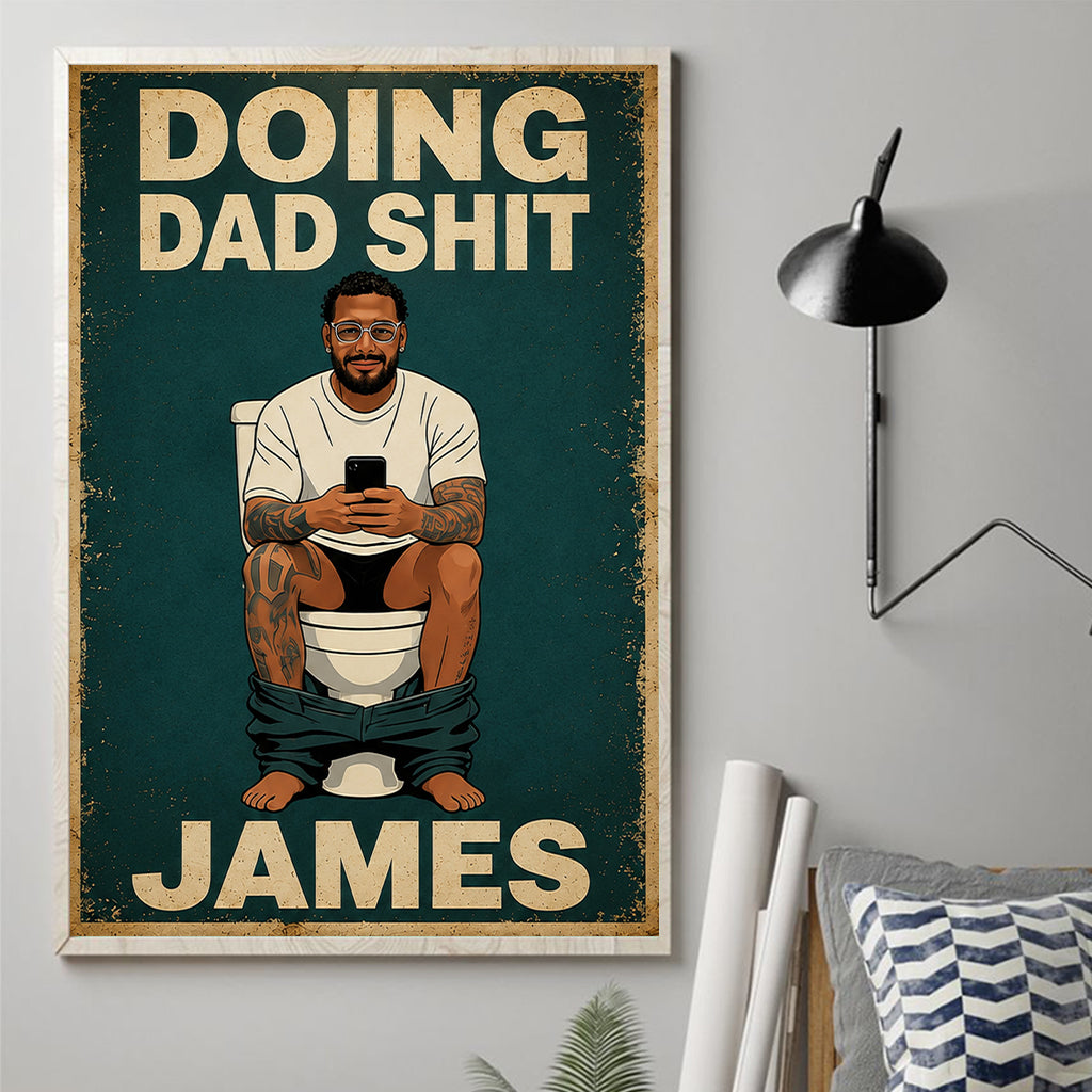 Beste Tageszeit - Personalisierte Vaterleinwand und Poster