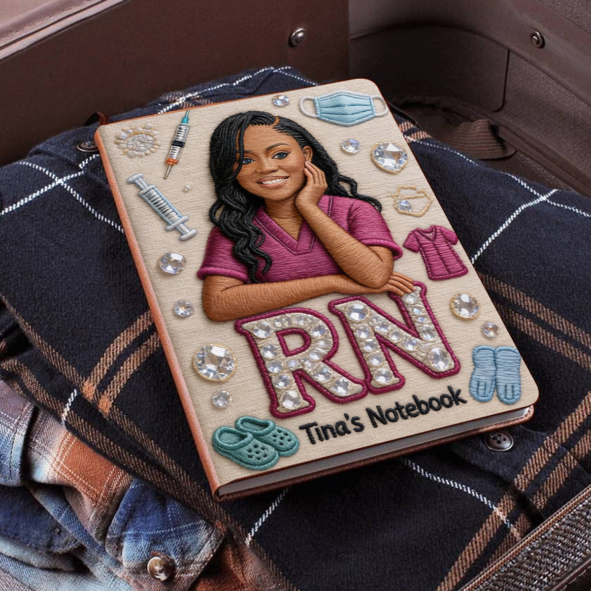 Custom Any Photo - Personalized Nurse Leather Journal