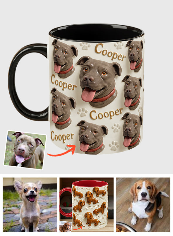 Porcelain Style - Personalized Dog Accent Mug