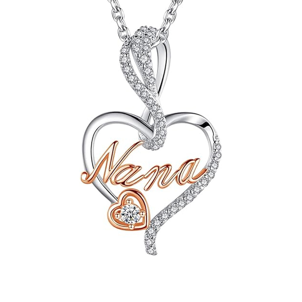 Love You To The Moon And Back Heart Mom Necklace
