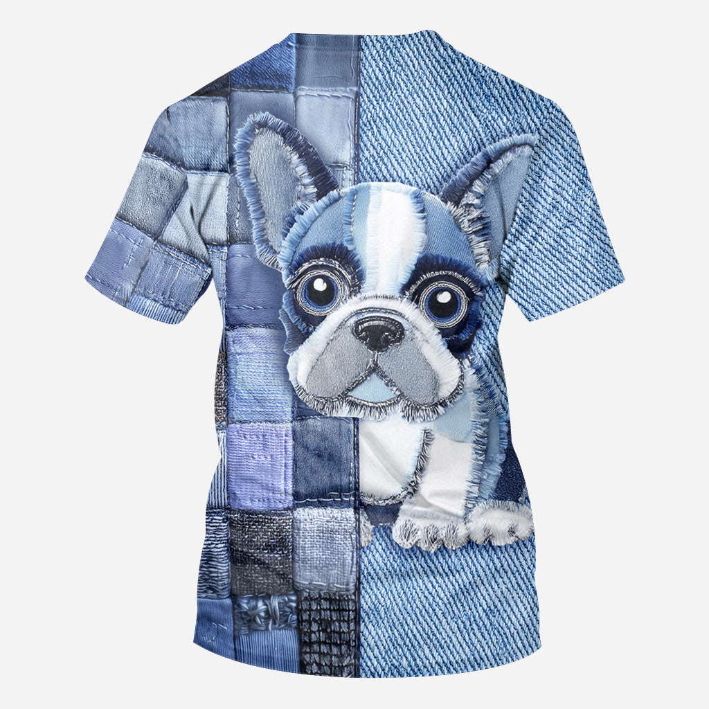 Ich liebe Französische Bulldoggen – Personalisiertes T-Shirt mit Hundemotiv