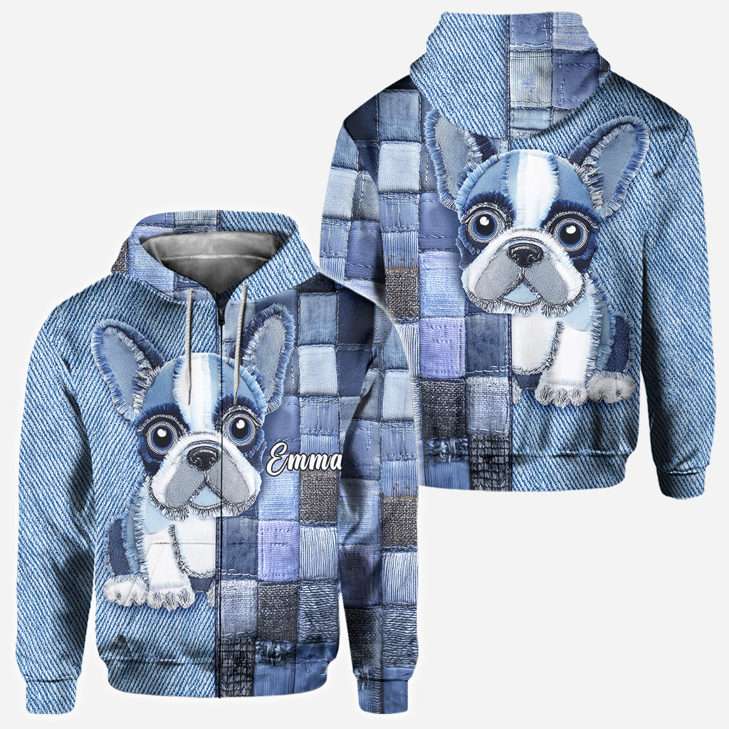 Ich liebe Französische Bulldoggen – Personalisiertes T-Shirt mit Hundemotiv