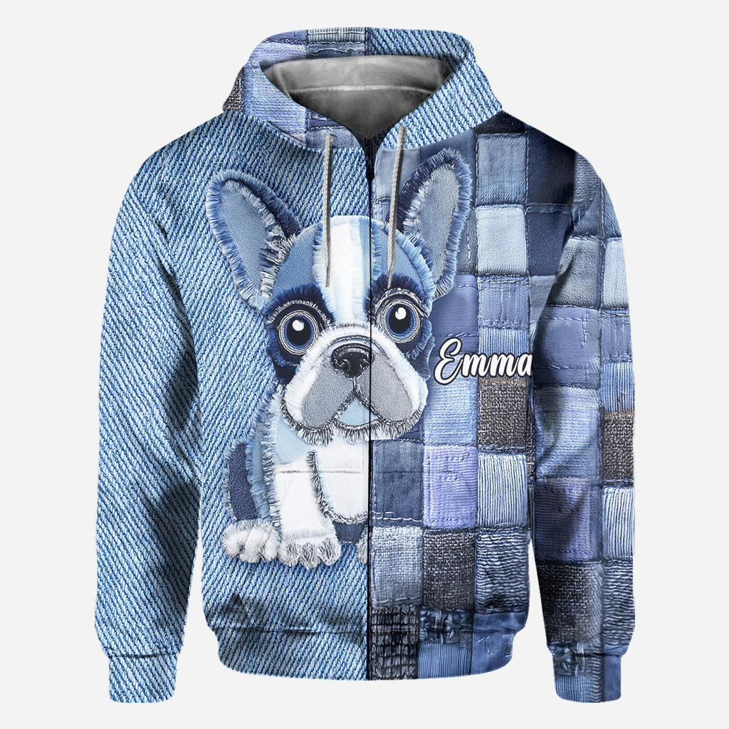 Ich liebe Französische Bulldoggen – Personalisiertes T-Shirt mit Hundemotiv