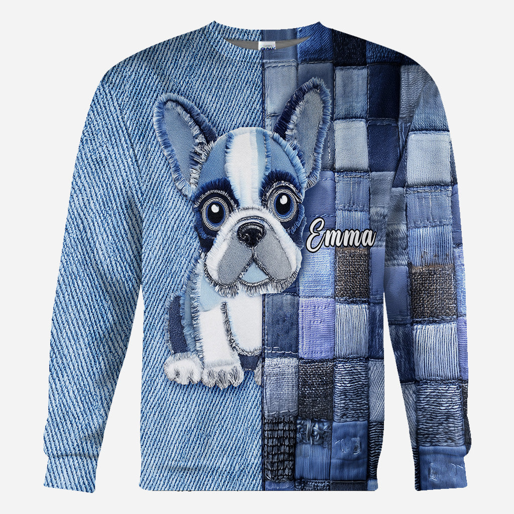 Ich liebe Französische Bulldoggen – Personalisiertes T-Shirt mit Hundemotiv