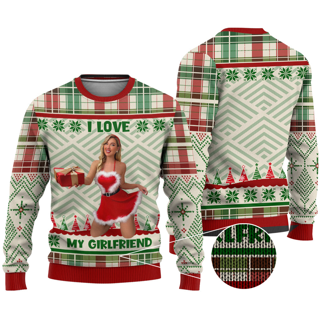 I Love My Girlfriend - Personalized Couple Ugly Sweater
