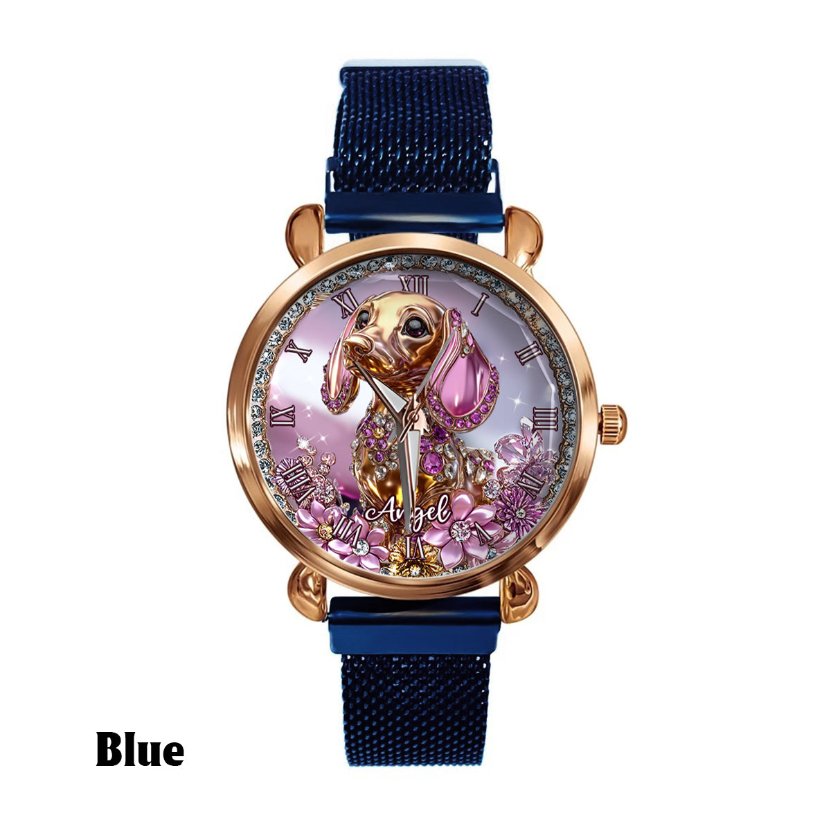 Amoureux des teckels - Montre-bracelet personnalisée pour femme avec un chien 