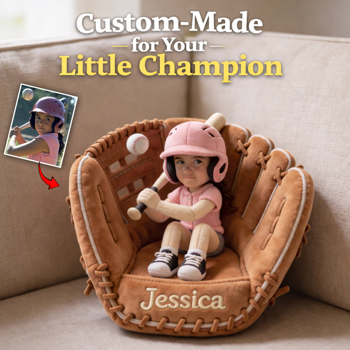 Baseball Lover - Personalized Baseball Premium Faux Fur Pillow