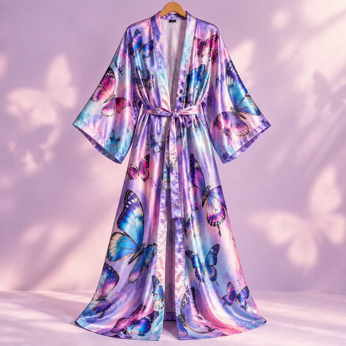 Robe Satin Personnalisée - Tigre, Léopard, Papillon, Paon, Zebra, Serpent