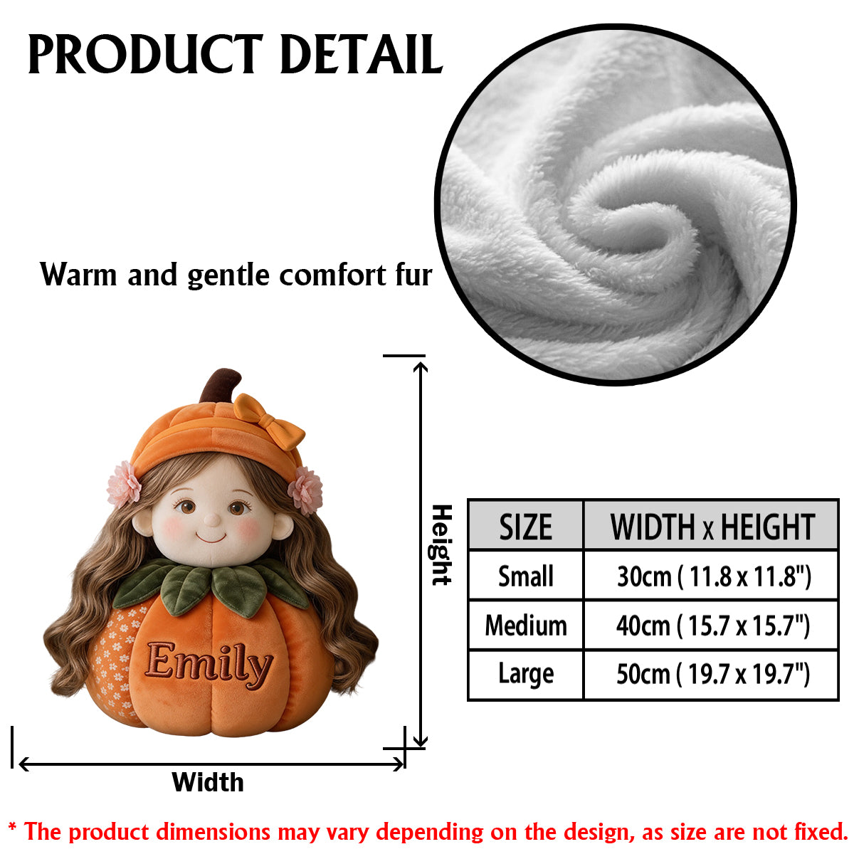 Funny Pumpkin Pillow Family Fall Decoration - Personalized Family Premium Faux Fur Pillow