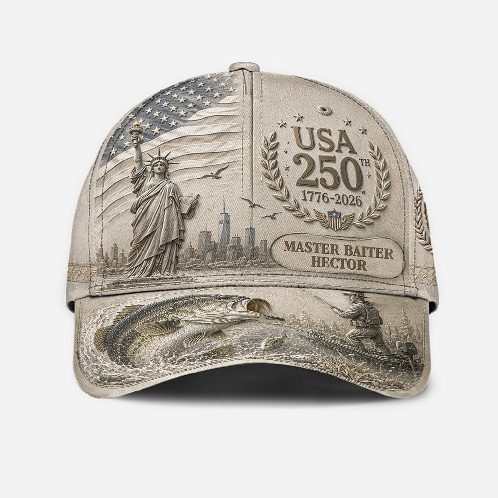 USA 250th Bass - Personalized Fishing Classic Cap