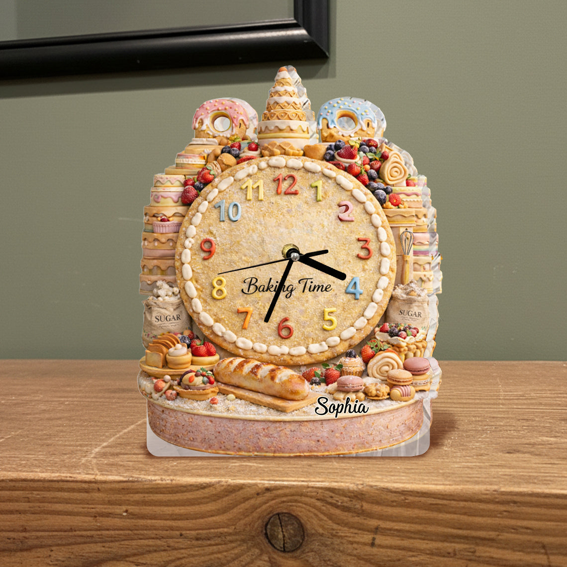 Baking Time - Personalized Baking Desk Clock Plaque
