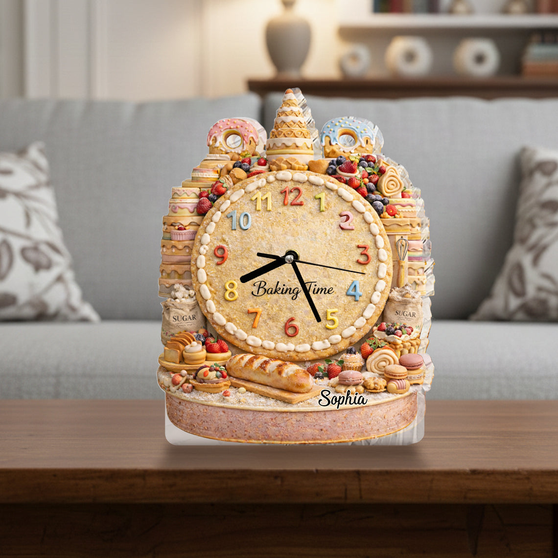Baking Time - Personalized Baking Desk Clock Plaque