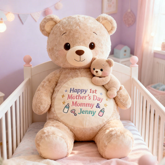 Happy 1st Mother's Day - Personalized Mother Premium Faux Fur Pillow