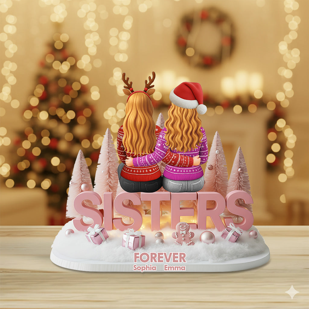 Siblings Forever - Personalized Sibling Custom Shaped Acrylic Plaque