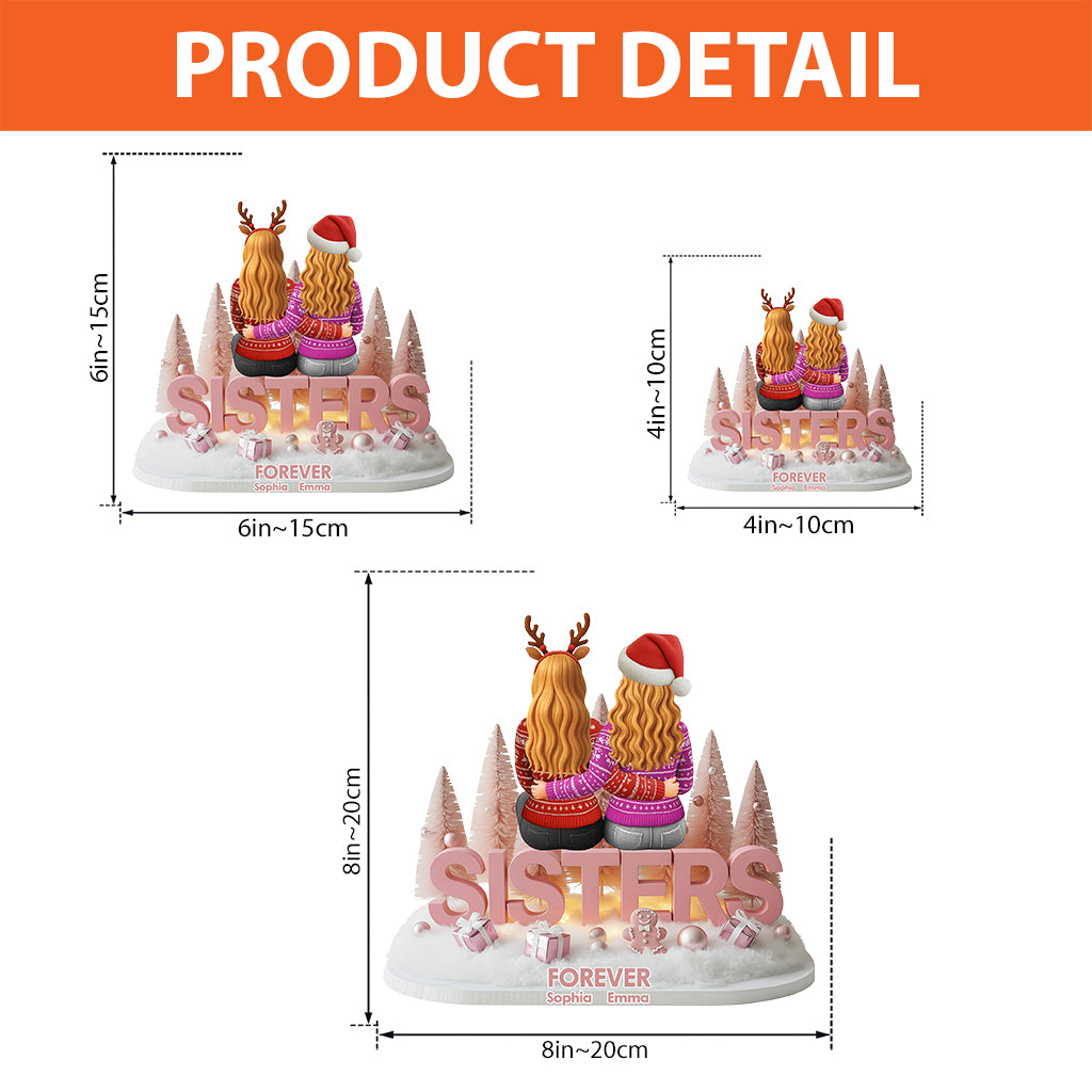 Siblings Forever - Personalized Sibling Custom Shaped Acrylic Plaque