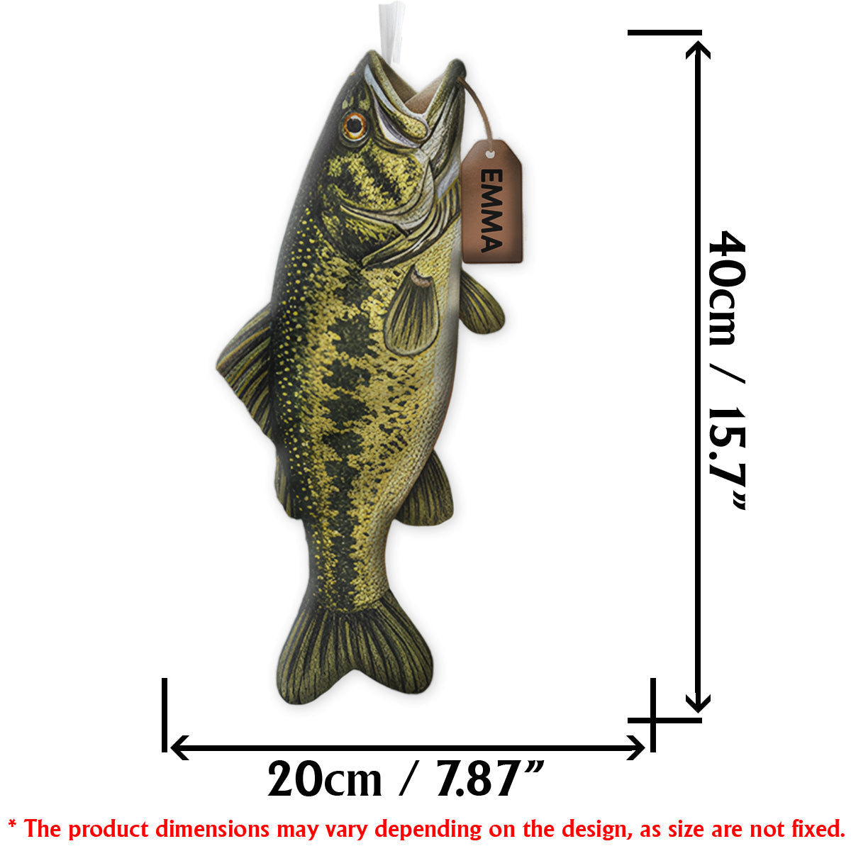 Merry Fishmas - Personalized Fishing Shaped Christmas Stocking