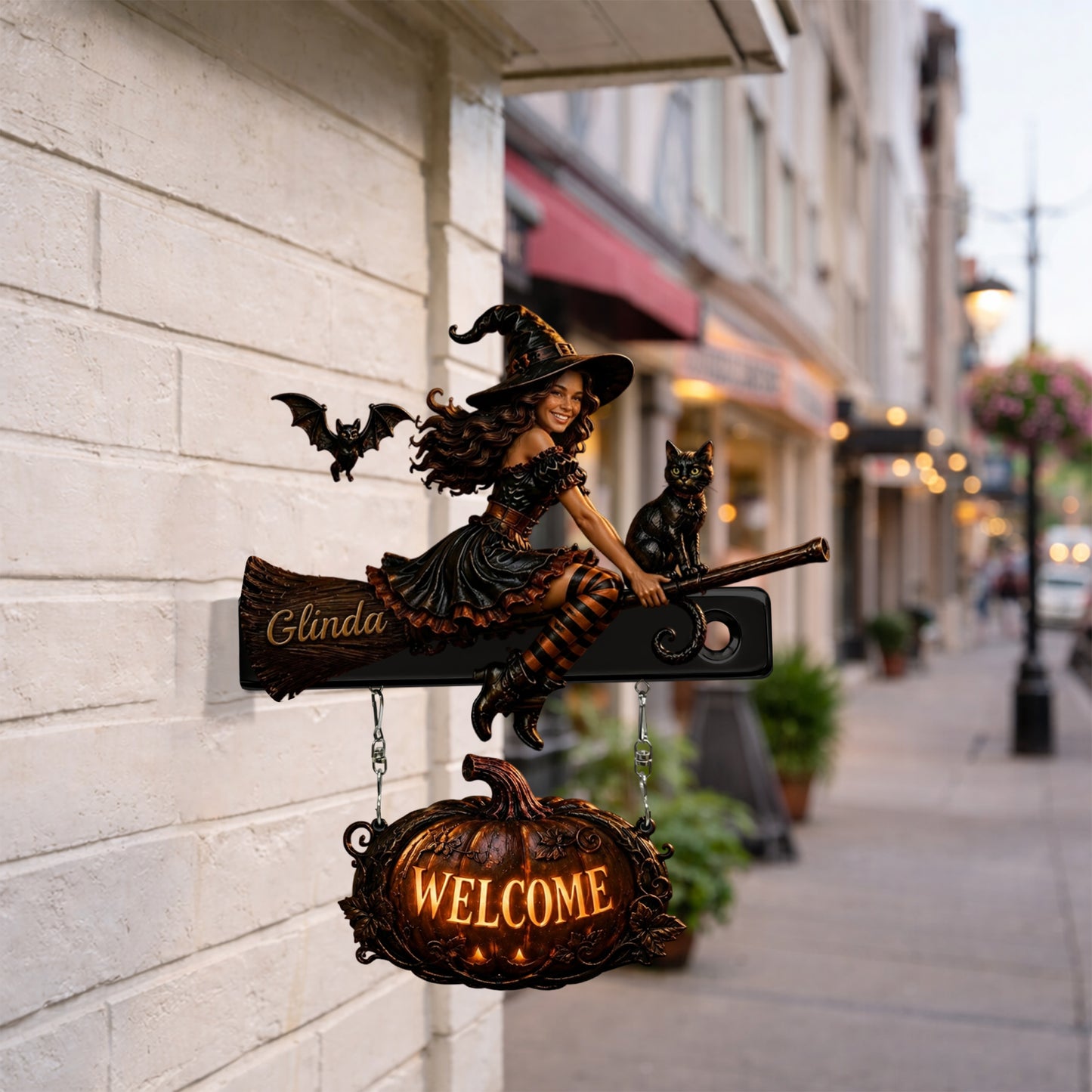 Welcome To The Witch House - Personalized Witch Wooden Wall Mount Sign
