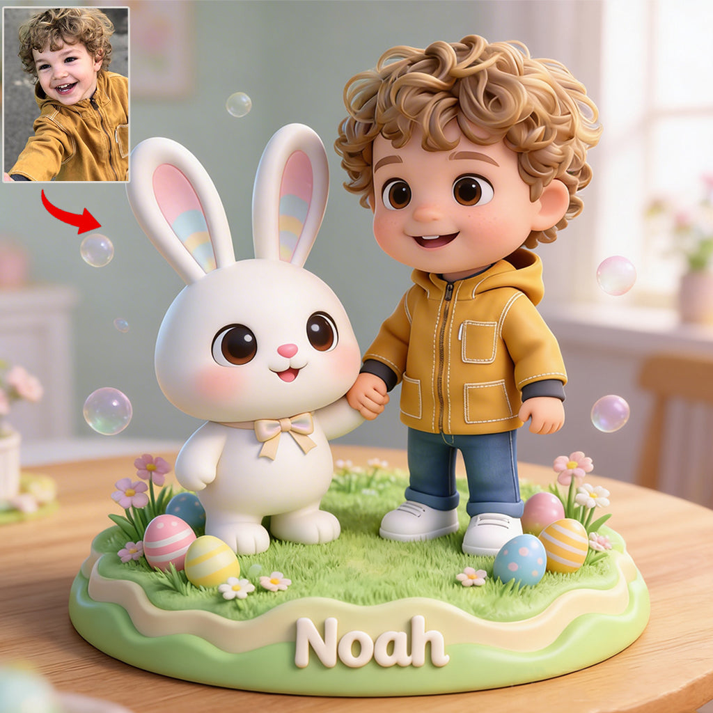 Custom Any Photo Best Easter Gift - Personalized Kid Custom Shaped Acrylic Plaque