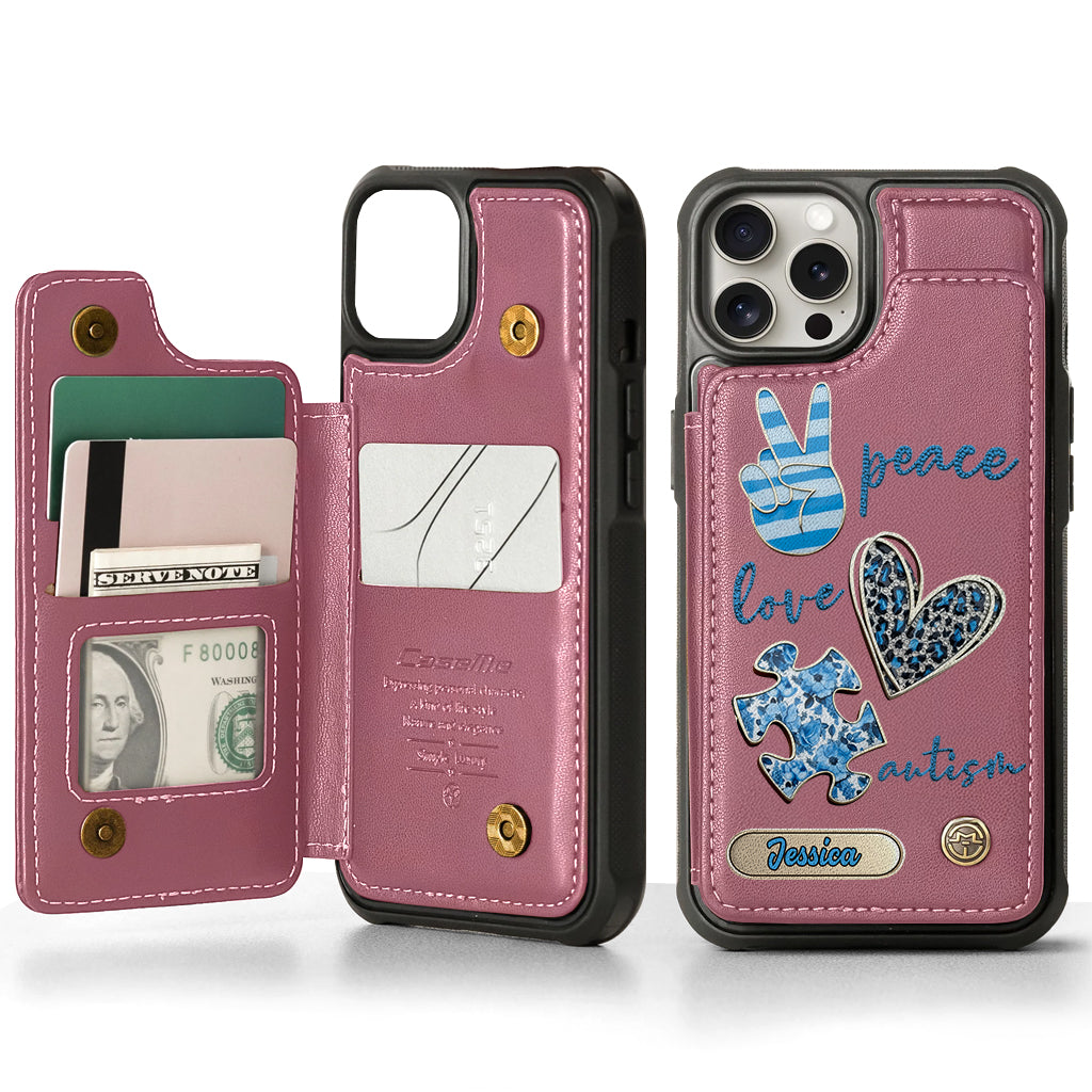 Autism Awareness - Personalized Autism Awareness Wallet Phone Case