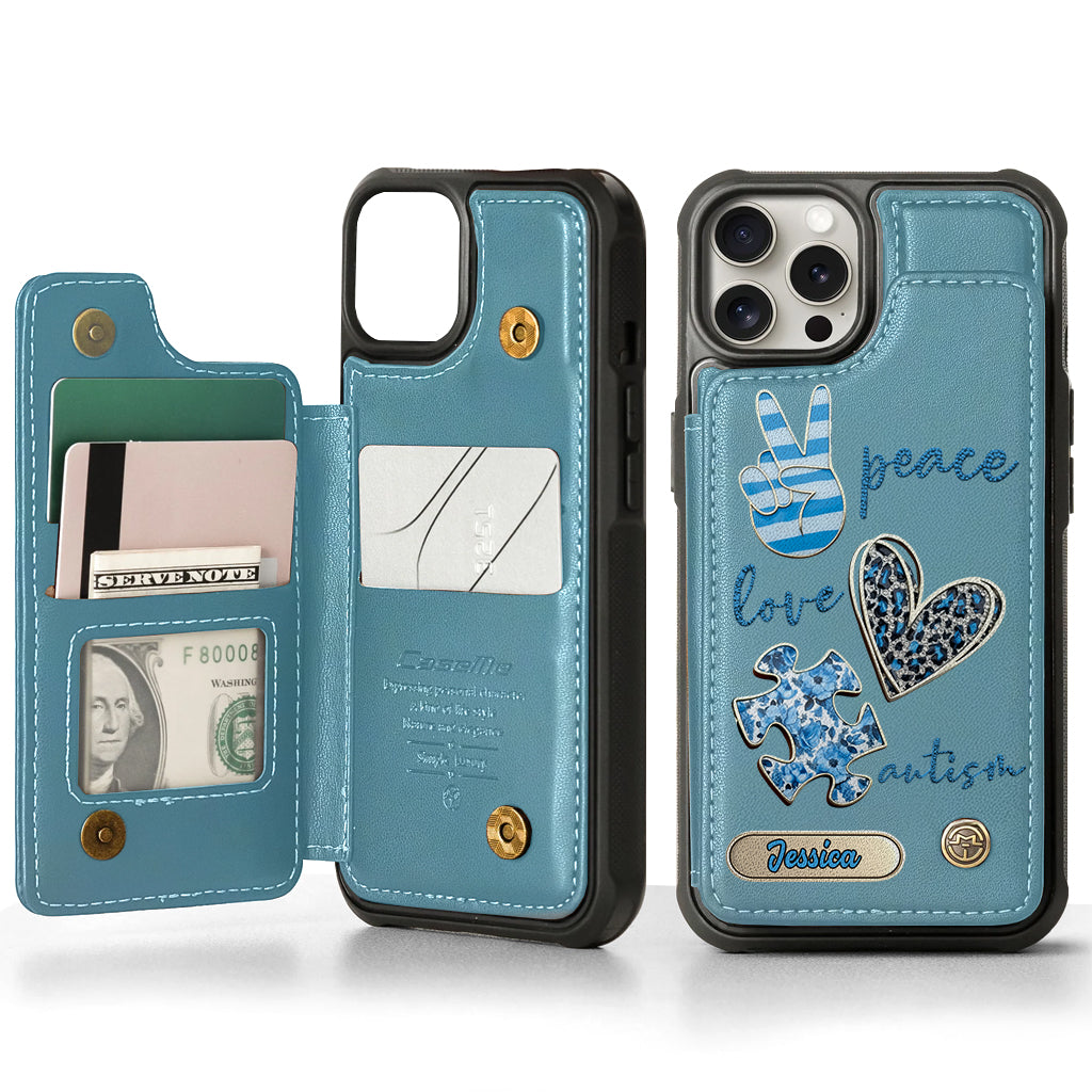 Autism Awareness - Personalized Autism Awareness Wallet Phone Case