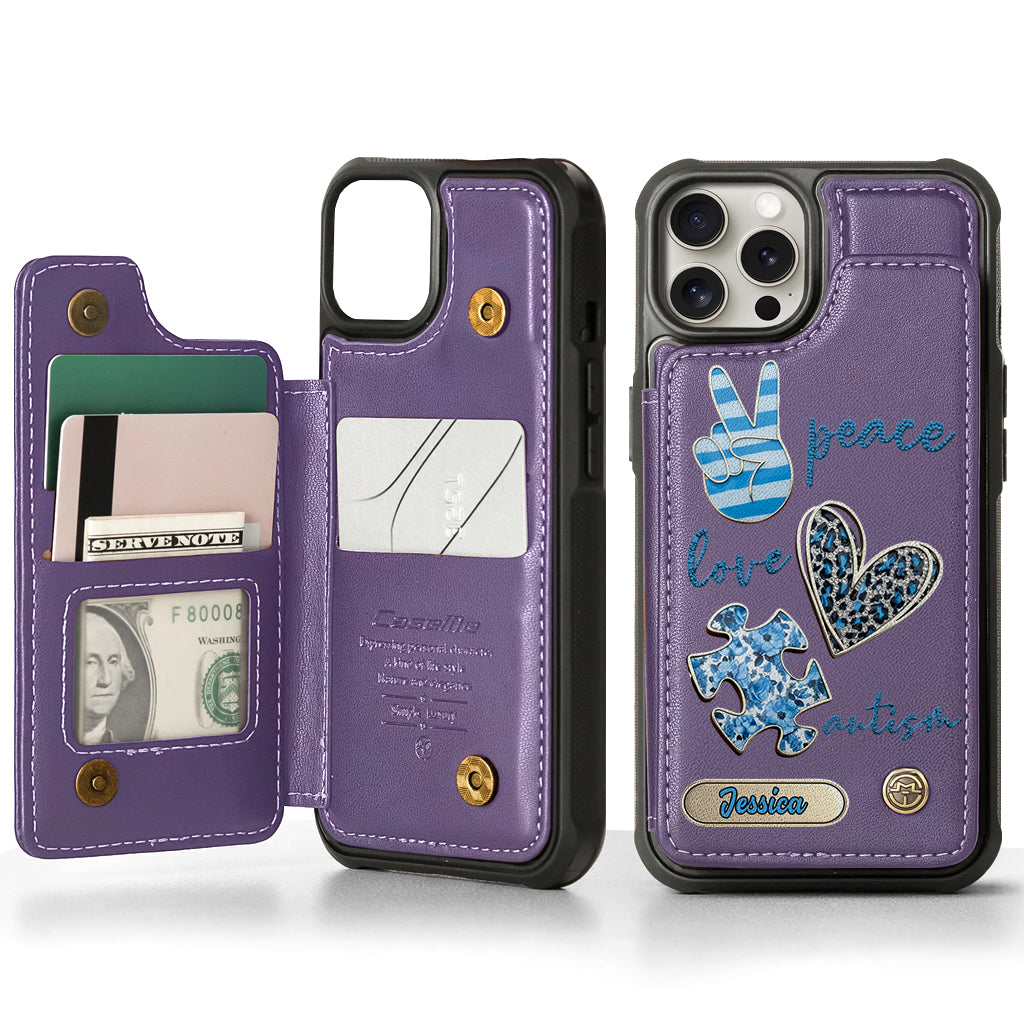 Autism Awareness - Personalized Autism Awareness Wallet Phone Case