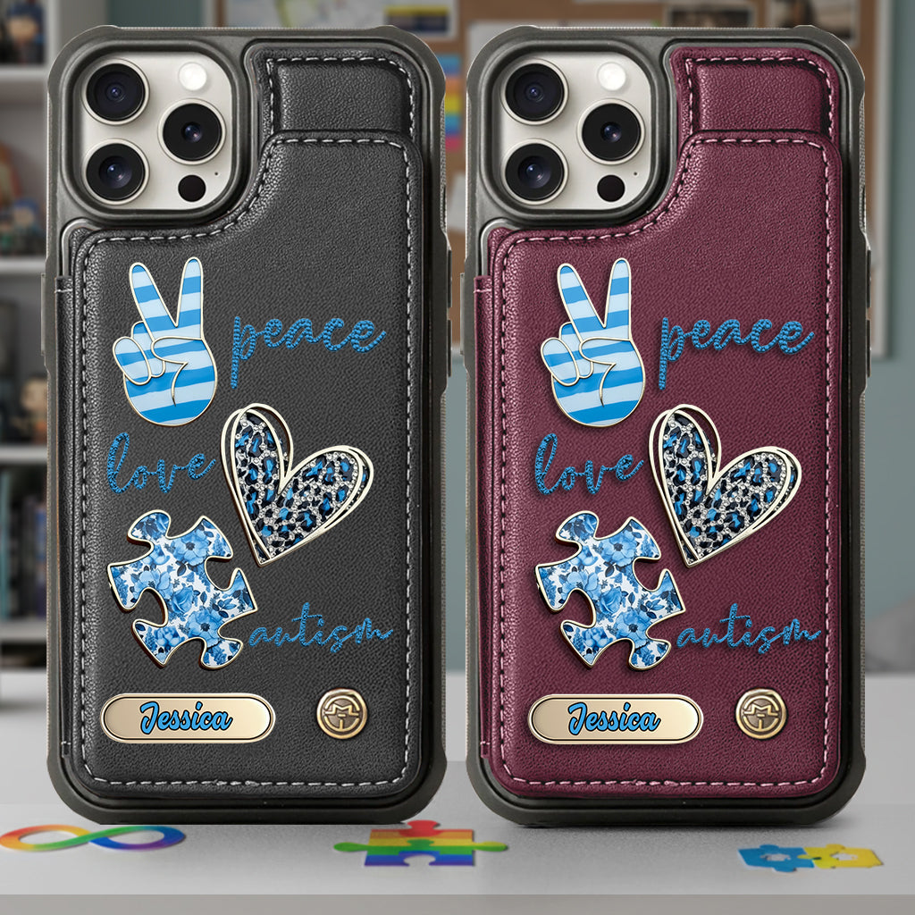 Autism Awareness - Personalized Autism Awareness Wallet Phone Case