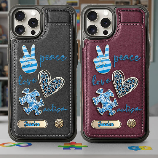 Autism Awareness - Personalized Autism Awareness Wallet Phone Case