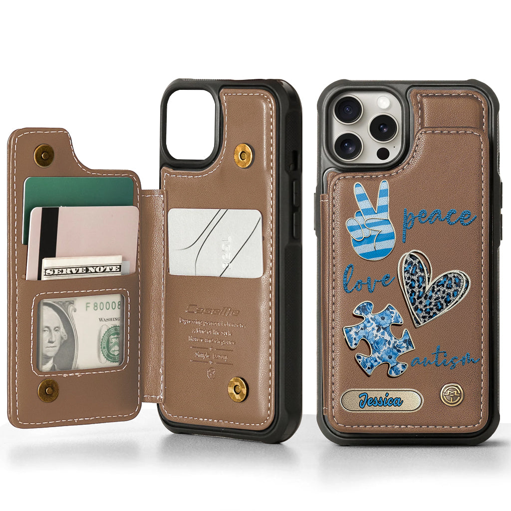 Autism Awareness - Personalized Autism Awareness Wallet Phone Case